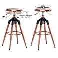 thumbnail image 4 of Rose Gold Bar Stools, Backless Adjustable Height Swivel Round Seat Bar Stool for Kitchen Island, Dining, Bar, 4 of 8