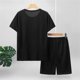 thumbnail image 4 of Top de Manga Corta de Malla Y Pantalones Cortos de Cintura Elástica Set de Deportes Al Aire Libre Transpirable para Niños, Ropa de Juego Atlética de Moda Casual, 4 of 5