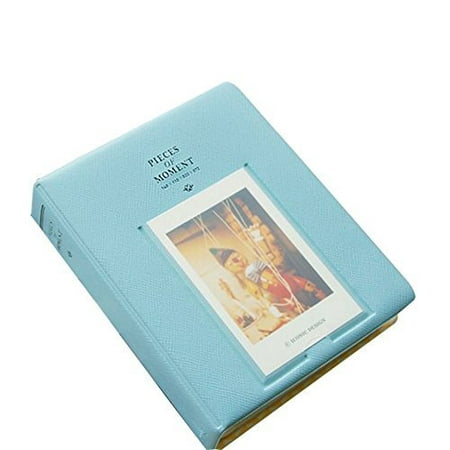 64 Pockets 3 Inch Piece of Moment Candy Color Fuji Instax Photo Mini Book Album or Name Card for Instax Mini 70 7s 8 25 50s 90 Film/ Pringo 231/ Fujifilm Instax SP-1/ Polaroid PIC-300P/ Z2300- (Blue)