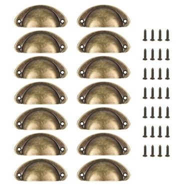 Uxcell 14pcs 3.1'' x 1.4'' Iron Drawer Handles for Kitchen Cupboard Furniture Wardrobes Bronze