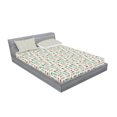 thumbnail image 2 of Ambesonne Beach Fitted Sheet & Pillow Sham Set, Women Striped Towels Summer, Queen, Multicolor, 2 of 2