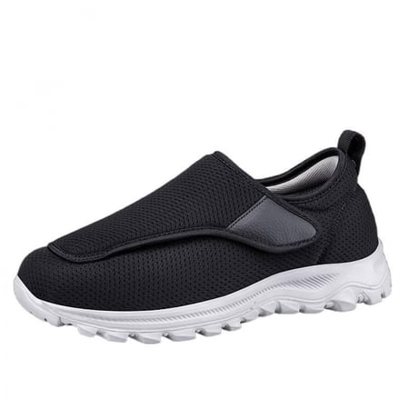 Diabetic Shoes for Men Womens Extra Wide Slip-on Shoes for Swollen Feet Adjustable Walking Shoes for Elderly Foot Pain Relief Neuropathy