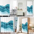 thumbnail image 6 of Abstract Style Fabric Shower Curtain Modern Art Washable Shower Curtains for Bathroom, Waterproof Bath Curtain with Hooks Home Decor 72x72in, 6 of 8
