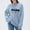 Light Blue, variant on Womens Tunic Sweaters Pullover Blue Cozy Oversized Sweater Graphic Knit Crew Neck Dressy Casual Long Sleeve Shirts Tops for Women