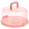 thumbnail image 1 of SHISUYAN Pink Cake Box Container with Handle Made of Durable PP for Kitchen Use Lightweight and Sealing, 1 of 8