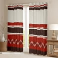 thumbnail image 2 of Homewish Hippie Maroon Abstract Black Out Curtains for Women, Chic Minimalism Curtains Pack of 2 (42x63 Each), Modern Fashion Theme Bedroom Curtains, Living Room Curtains Decor, 2 of 6