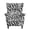 Zebra Print, variant on Aplkyhs Blue Toile Vintage Wingback Chair Covers Slipcovers 2 Piece Stretch Wing Chair Covers Spandex Slipcovers Wingback Sofa Covers Armchair Covers Non-Slip Furniture Protector