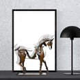thumbnail image 2 of Rustic Standing Horse Statue, Horse Metal Statue, Gift For Horse Rider, Horse Sculpture Metal Led Animal Sculpture Home Restaurant Decoration Housewar, 2 of 3