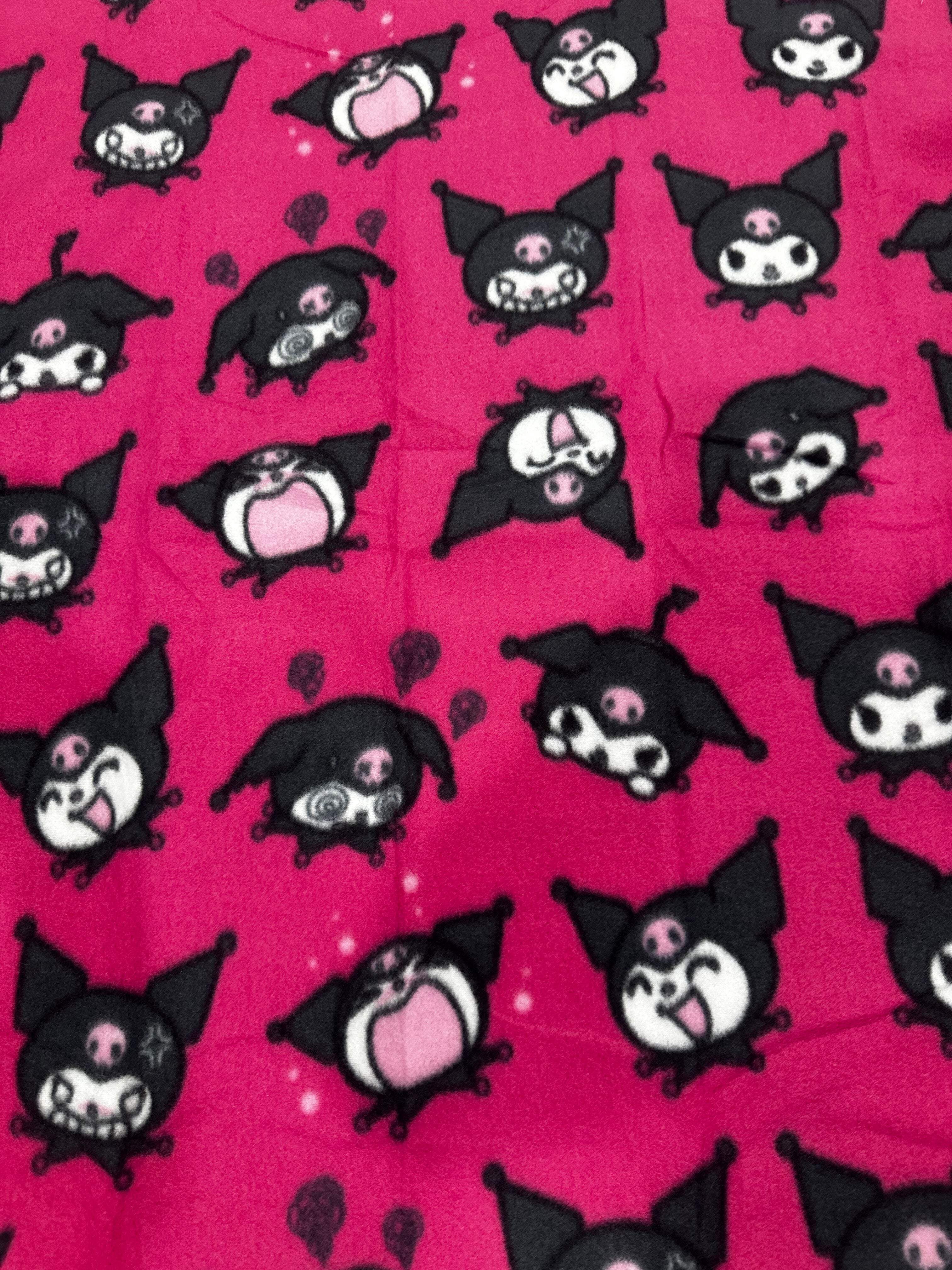 Kuromi Hugger  40"x50" Fleece Throw Blanket  Body Pillow
