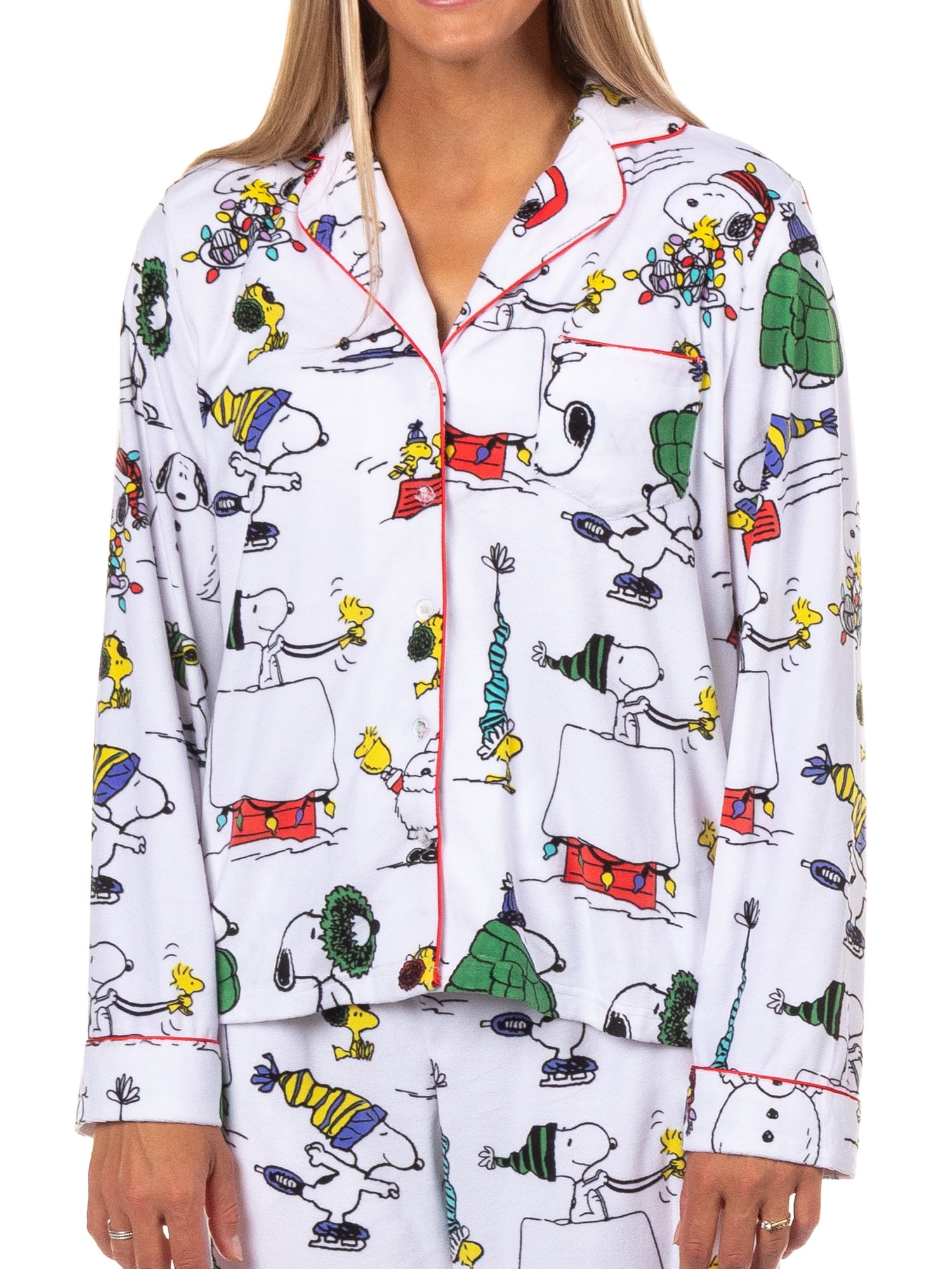 Peanuts Snoopy Women's Matching Family Pajamas Set, 2-Piece, Sizes XS-3X