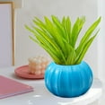 thumbnail image 5 of JWshufel Pumpkin Shape Decorative Vase Christmas Ornament Modern Style Indoor Outdoor Use for Home Festive Decoration 5.5x5.5x4.3in Blue, 5 of 6