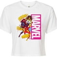 thumbnail image 3 of Marvel - Super Hero Women Sound Effects - Juniors Cropped Graphic T-Shirt, 3 of 5