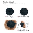thumbnail image 4 of Vogacara Moño de pelo sintético Afro, extensión de hojaldre rizado rizado, accesorios de estilo americano para mujer, peluca de estilo Type4 NO4, 4 of 6