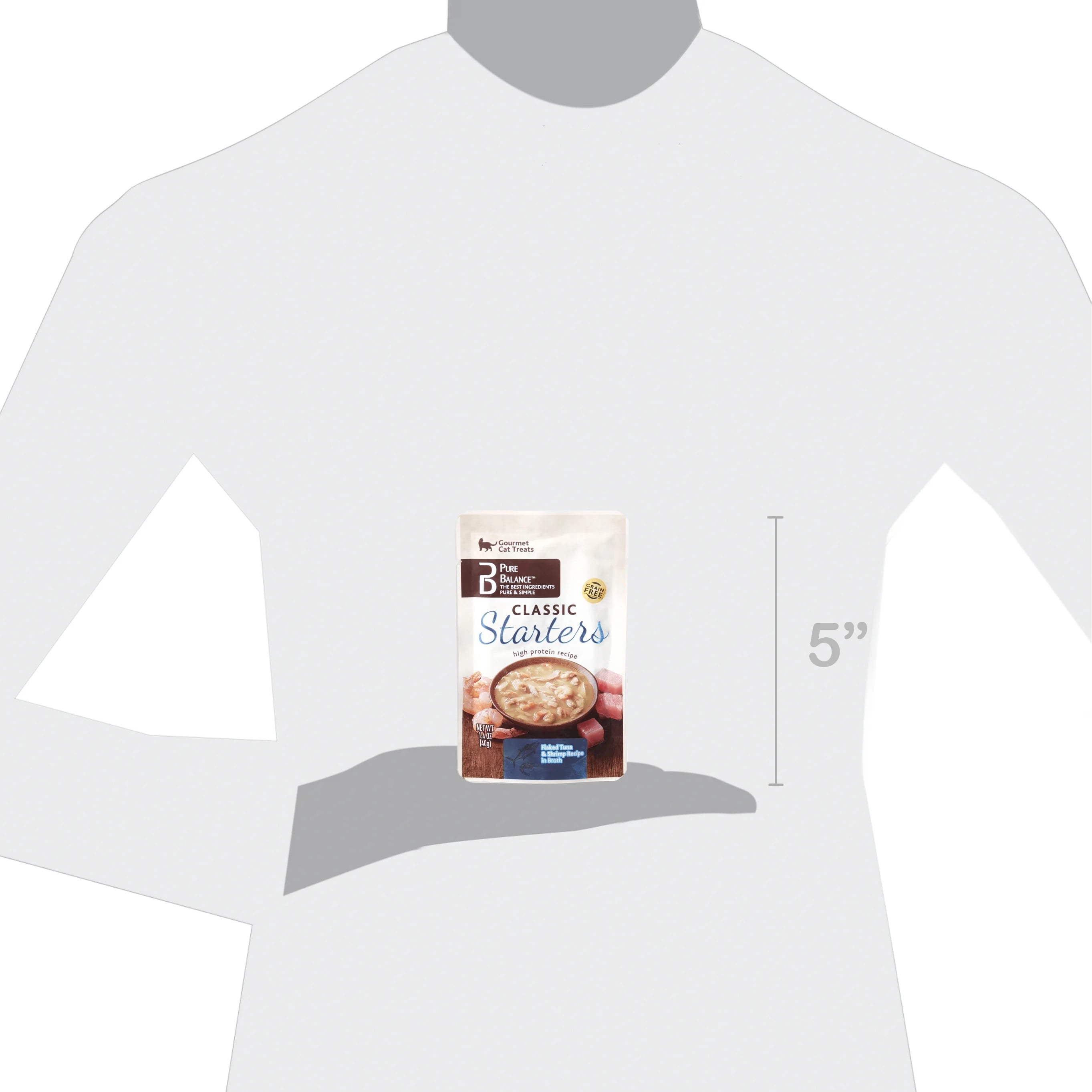 Pure Balance Classic Starters Flaked Tuna & Shrimp Recipe in Broth Gourmet Cat Treats, 1.4 oz
