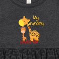 thumbnail image 4 of Inktastic My Grandma Loves Me Giraffe Girls Baby Dress, 4 of 5