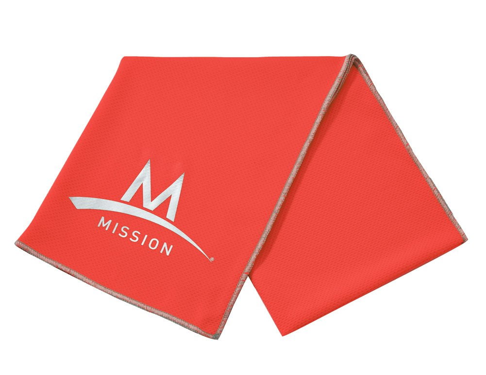 MISSION Premium Cooling Towel, One Size, Tango Red Space Dye