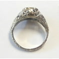 thumbnail image 4 of Vintage Art Deco Diamond Engagement Ring, Heart Shape Mount Ring, Engraved Shank Diamond Ring, Antique Solitaire Diamond Ring, Openwork Filigree Ring, 925 Sterling Silver, 1.5 Ct Sterling Silver, 4 of 5