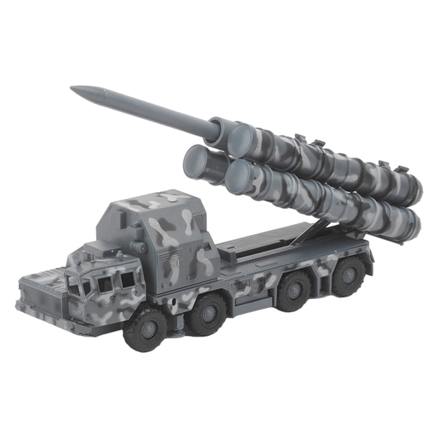 1:72 juguetes de vehículos de lanzamiento de misiles de defensa rusa gris Sunnimix Estatua de tanque para niños