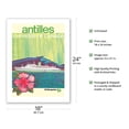 thumbnail image 2 of Antilles - Empress of Canada - Canadian Pacific Navigation - Vintage Ocean Liner Travel Poster c.1969 - Fine Art Matte Paper Print (Unframed) 18x24in, 2 of 4