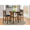 thumbnail image 2 of New Classic Furniture Gia Solid Wood Counter Drop Leaf Table W/2 Chairs in Brown, 2 of 12