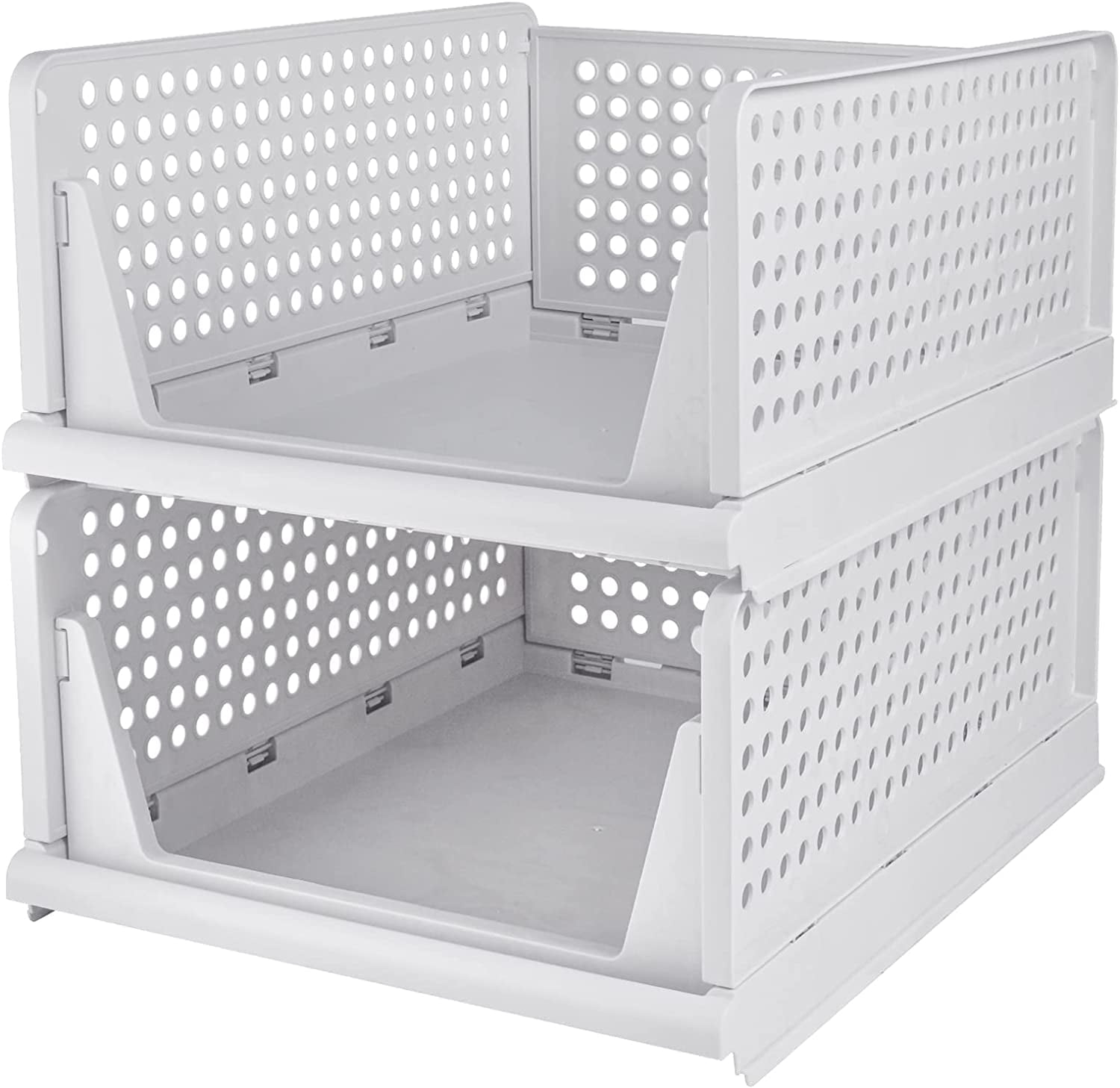 Stackable Plastic Storage Basket-Drawer Shelf Storage Container ...