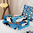 thumbnail image 5 of Erosebridal Cartoon Animals Penguin Zipper Full Size Comforter Sets with Fitted Sheet and 2 Pillowcases,Cute Arctic Bird Zipper Bedding Set For Boys,Reversible,4-Piece, 5 of 7