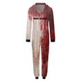 thumbnail image 1 of Robe d'Halloween Familiale Mode Décontractée Imprimée à Capuche Fermeture Éclair Combinaison Pyjamas Tenues Assorties pour Parents et Enfants Tenue Confortable à la Maison, 1 of 4
