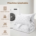 thumbnail image 6 of Vccoem 7-Piece Queen Comforter Set Bed in a Bag - White Boho Tufted Luxury Bedding Set, Ultra Soft & Breathable All Season Comforter with Sheets & Pillowcases, 6 of 9