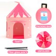 thumbnail image 5 of XJD Princess Castle Play Kids Tent for Girls Toddlers Portable Pop Up Play Teepee Indoor and Outdoor Playhouse Gift for Kids Girls Toys Birthday Gifts, Pink, 5 of 10
