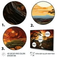 thumbnail image 3 of Designart "African Tree painting During Sunset" Tree African Floater Framed Canvas Wall Art, 3 of 7