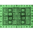 thumbnail image 1 of Ahgly Company Indoor Rectangle Abstract Emerald Green Modern Area Rugs, 3' x 5', 1 of 4