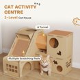 thumbnail image 4 of Maison pour Chat en Carton, Condo de Jeu en Carton Ondulé pour Chatons d'Intérieur, 4 of 10