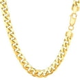 thumbnail image 1 of 14k Yellow Gold Miami Cuban Link Chain Necklace, Width 5.8mm, 30", 1 of 5