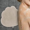 thumbnail image 3 of Wall Mounted Shower Back Scrubber with Suction Cups | Large Flat Back Scrubber for Body, Feet, and Hands | Exfoliating Massage Pad for Men and Women, 3 of 4