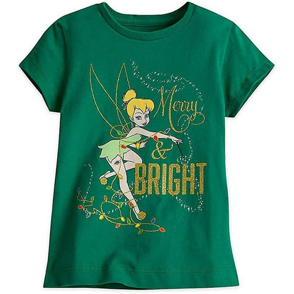 Tinkerbell Holiday Christmas Girls T Shirt Tee Size 2/3 Toddler