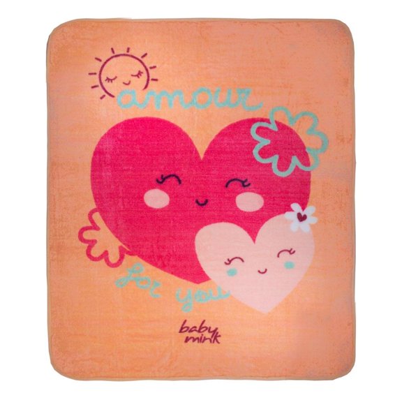 Edredón cunero Baby Mink Cunero Ligero Estampado Rosa