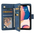 thumbnail image 3 of Dteck Wallet Case for Samsung Galaxy A14 5G, Premium PU Leather Zipper Flip Folio Wallet with Wrist Strap Magnetic Closure Built-in Kickstand Protective Case,Blue, 3 of 5