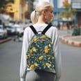 thumbnail image 7 of FORMRS Mini Backpack Purse for Women Quilted Travel Daypack Casual Shoulder Bag, Blue Lemons, 7 of 7