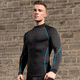 thumbnail image 5 of Camiseta deportiva de manga larga con cuello alto para hombre, para correr, deportes profesionales, otoño e invierno, elástica, de secado rápido, sudadera con cuello 1058, 5 of 6