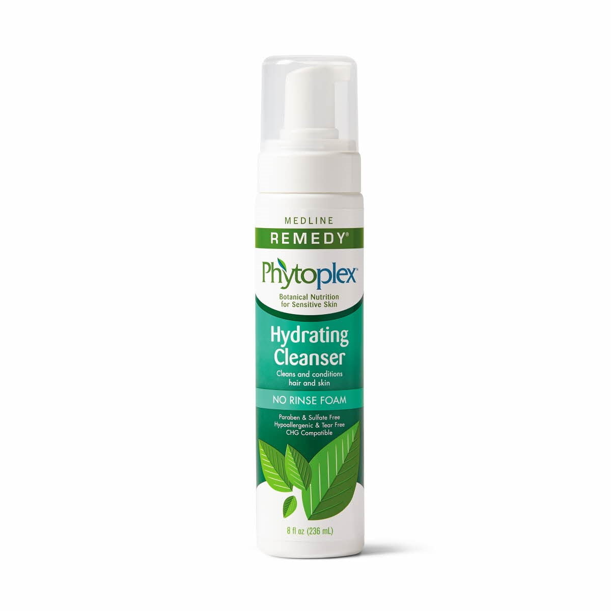 Medline Remedy Phytoplex Hydrating Cleansing Foam, 8 Oz