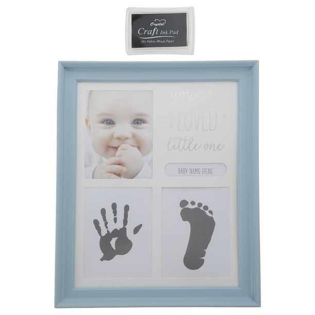 1 Set Baby Handprint Ink Pad Photo Frame Newborn Baby Shower Gift for DIY
