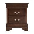 thumbnail image 3 of Nmkwnr 2 Drawer Wood Beside Table Nightstand with Handle, Dark Brown, 3 of 4