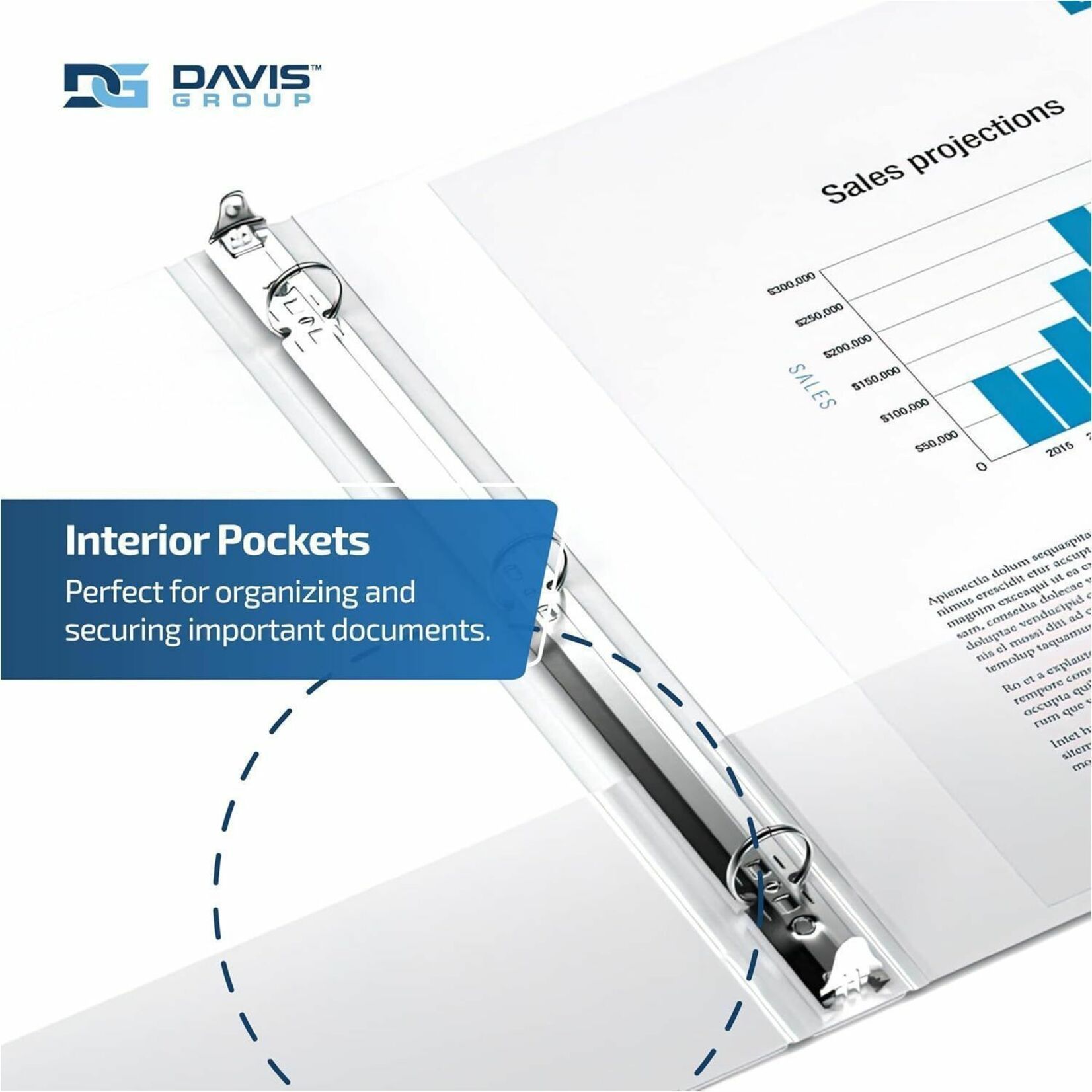 Davis Group Premium Economy, Round Ring, Binder, 6 Pack (White, 1")