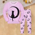 thumbnail image 2 of Kaprioy Girls Pajamas Toddler Cotton Pajamas 2 Pieces Pjs Kids Sleepwear Clothes Long Sleeves Long Pants Homewear Sets, 2 of 4