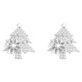 thumbnail image 1 of 1 Paire de Boucles d'Oreilles Flocon de Neige Femmes de Modèle Arbre de Noël, 1 of 9