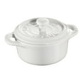 thumbnail image 3 of Staub Ceramic 3-pc Mini Round Cocotte Set - White, 3 of 8