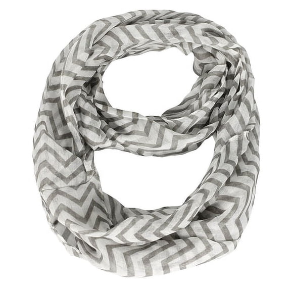 Peach Couture Beautiful Classic Lightweight Sheer Chevron Infinity Loop Scarf