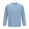 thumbnail image 6 of VSSSJ Big and Tall T-Shirts for Men Comfy Casual Long Sleeve Ribbed Knitted Round Neck Solid Color Loose Basic Versatile Muscle Pullover Tops Sky Blue XXL, 6 of 6