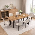 thumbnail image 6 of 47.4" -63.2" Extendable Dining Room Table,Modern MDF Dining Table for 4-6,Space Saving Dining Room Table Compact for Living Room, Apartment, 6 of 9