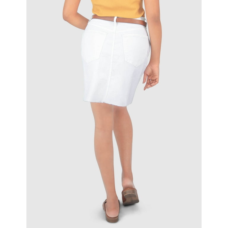 White jean skirt clearance walmart